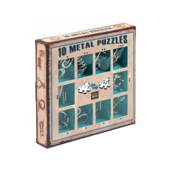 Łamigłówki metalowe 10 szt Zestaw niebieski G3